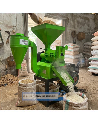 MESIN GILING PADI / RICE MILL MAHKOTA KD 710 F + Engine Penggerak Siap Pakai